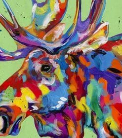 Colorful Moose Paint By Numbers