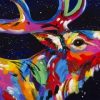 Colorful Reindeer Paint By Numbers