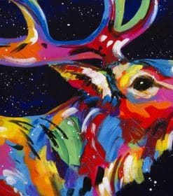 Colorful Reindeer Paint By Numbers