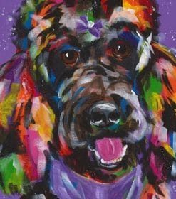 Colorful Standard Poodle Paint By Numbers