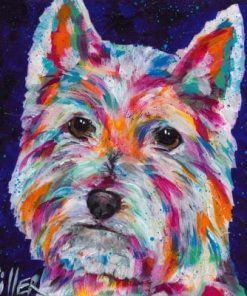 Colorful West Highland Terrier Paint By Numbers