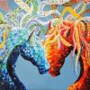 Couple Abstract Horses Paint By Numbers