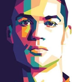 Cristiano Ronaldo On Pop Art Paint By Numbers