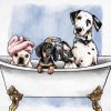 Dogs in the Tub Paint By Numbers