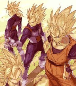 Dragon Ball Z Cartoon Paint By Numbers