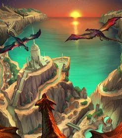 Dragons And Sunset Paint By Numbers