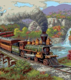 Fall River Train Paint By Numbers