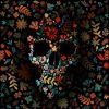 Flowers Darkness Skull Paint By Numbers