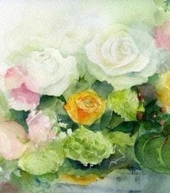 Green Garden Roses Paint By Numbers