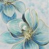 Light Blue Floral Flowers Paint By Numbers