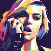 Margot Robbie On Pop Art Paint By Numbers