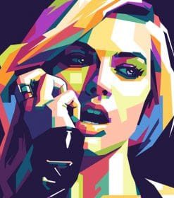 Margot Robbie On Pop Art Paint By Numbers