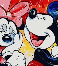 Mickey Mouse And Minnie Paint By Numbers