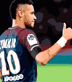 Neymar With PSG Paint By Numbers