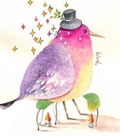 Purple Bird Art Paint By Numbers