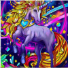 Purple Unicorn Animal Paint By Numbers