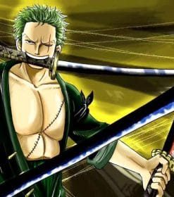 Roronoa Zoro Cartoon And Paint By Numbers