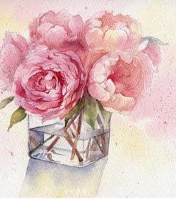 Roses in Cup Paint By Numbers