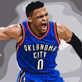 Russell Westbrook Basketballer Paint By Numbers