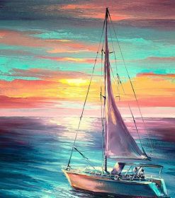 Sailing Boat Yacht Paint By Numbers