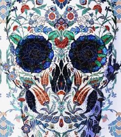 Skull With Mandala Of Flowers Paint By Numbers