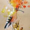 Splashed Bird Paint By Numbers