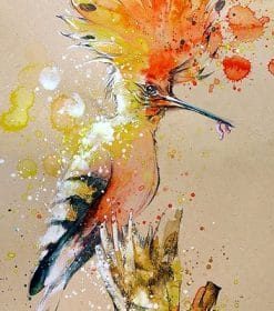 Splashed Bird Paint By Numbers