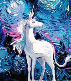 Starry Night Unicorn Paint By Numbers