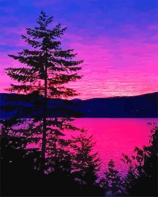 Purple Landscape NEW Paint By Numbers