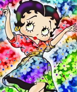 Betty Boop Cartoon Paint By Numbers