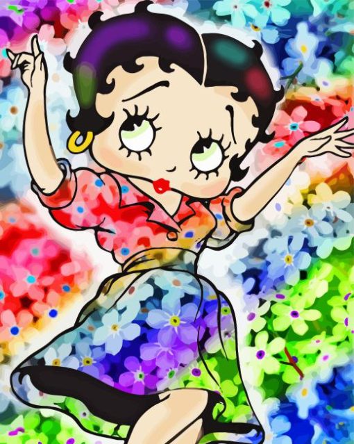 Betty Boop Cartoon Paint By Numbers