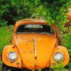 Orange Old Car NEW Paint By Numbers
