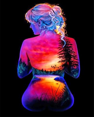 Abstract Girl Sunset NEW Paint By Numbers
