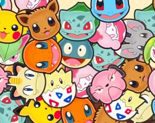 Mix All Pokemons NEW Paint By Numbers