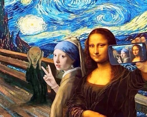 Monalisa Selfie NEW Paint By Numbers