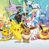 Pokemons Pikachu Eevee Poster NEW Paint By Numbers