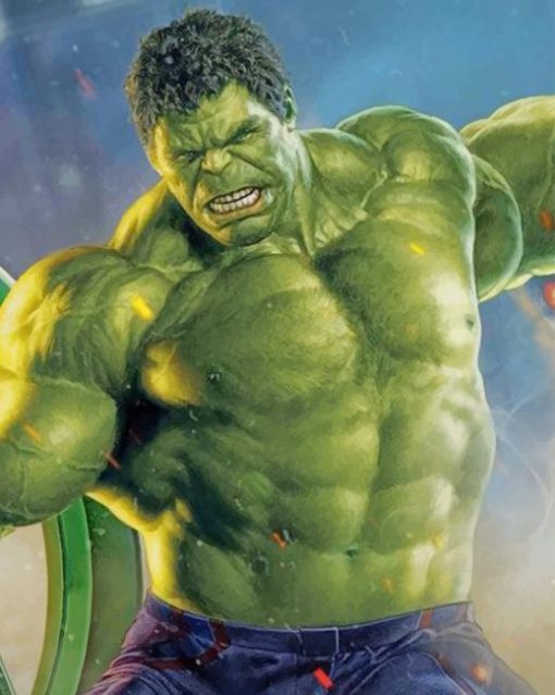 Strong Hulk paint by numbers