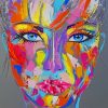 Colorful Face paint by numbers