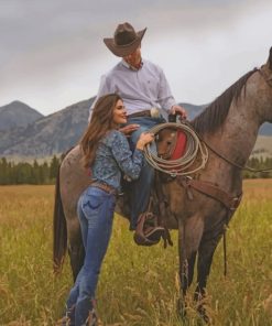 Aesthetic Western Couple paint by numbers