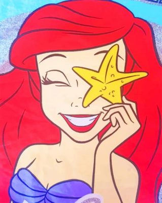 Ariel Starfish paint by numbers