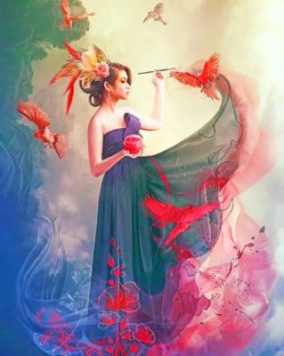 Fantasy Girl paint by numbers