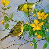 Yellow Finch Birds paint by number