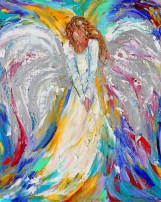 Colorful Angel Girl Art paint by number