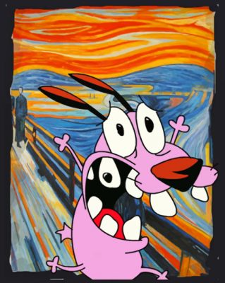 The Cowardly Dog paint by numbers