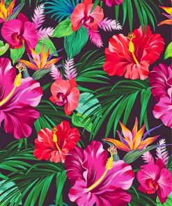 Tropical Plants And Flowers Paint by numbers