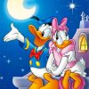 Donald Duck And Daisy paint by numbers