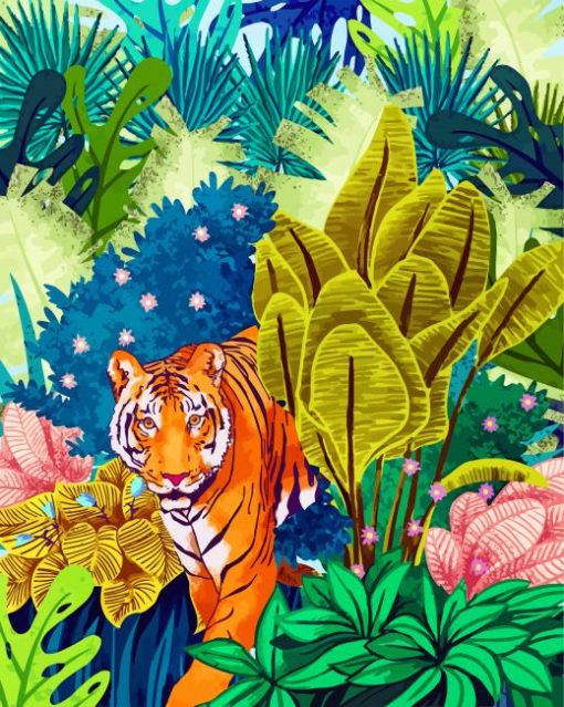 Jungle Tiger Paint by numbers