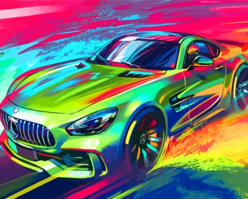 Mercedes Car Art Paint by numbers