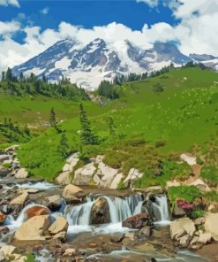 Mt-rainier-national-park-paint-by-numbers