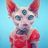 Sphinx Cat In Dress Paint by numbers